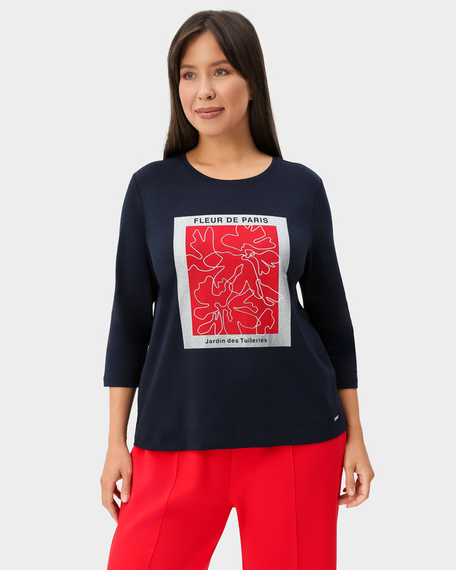 Лонгслив с хлопком и модалом в составе