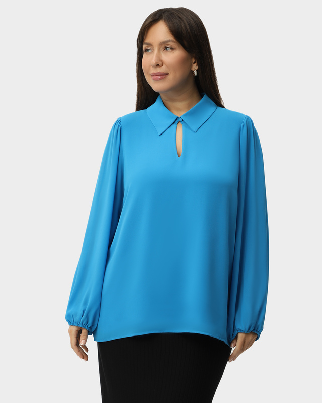 Блузка прямого кроя из шифона