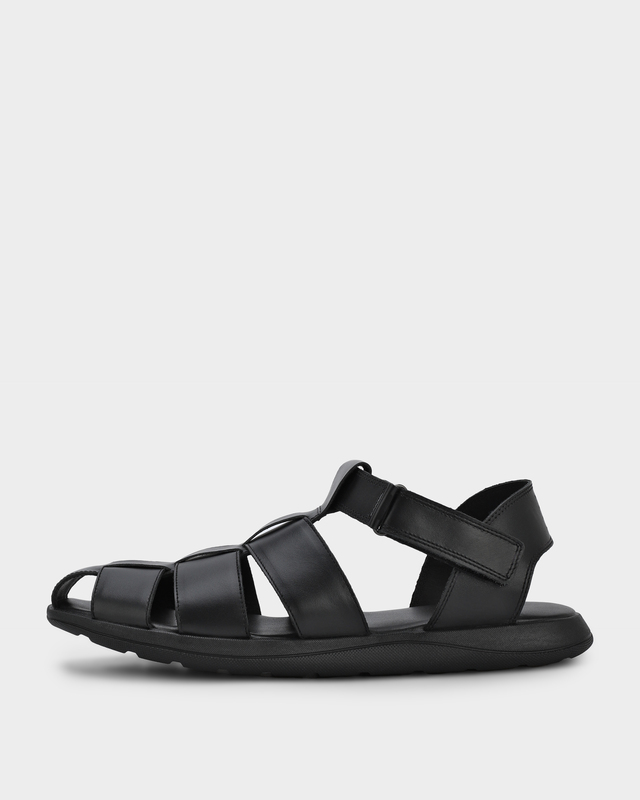 Мужские сандалии из натурального нубука на липучках