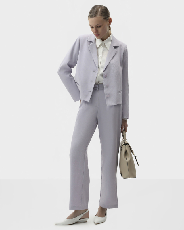 Брюки прямого кроя с высокой посадкой