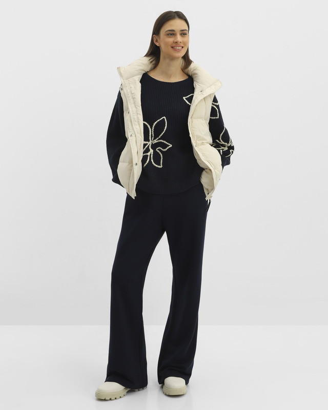 Брюки клеш с высокой посадкой с хлопком в составе 9990₽