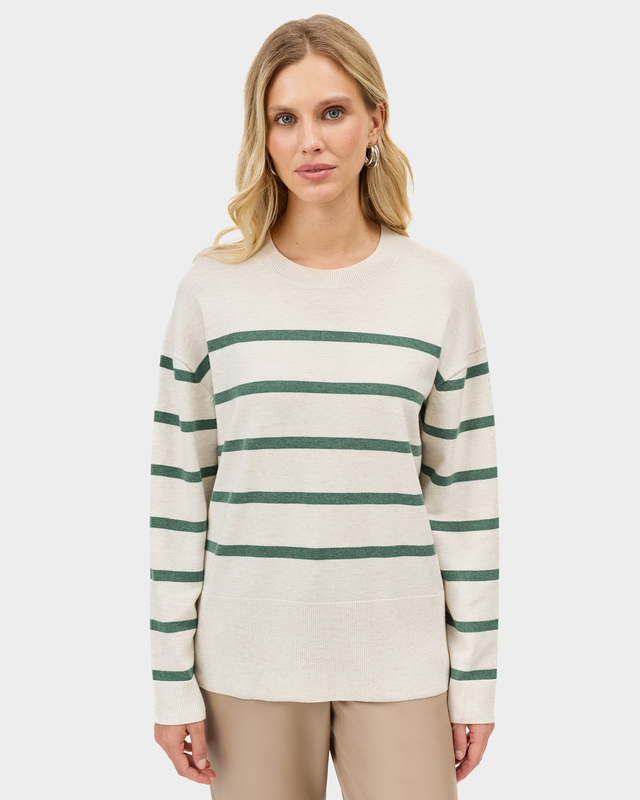 Джемпер в горизонтальную контрастную полоску