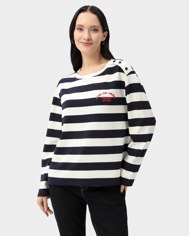 Свитшот в полоску с вискозой в составе