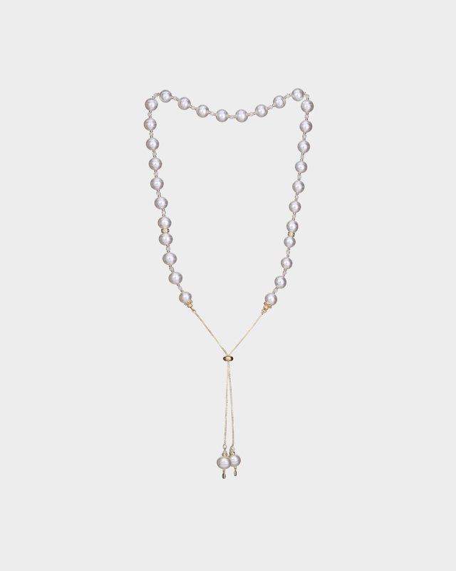 Колье с жемчугом Майорка и натуральными камнями