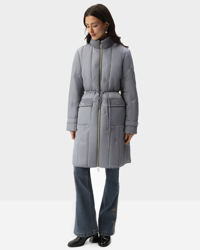 Пальто утепленное полуприлегающего силуэта