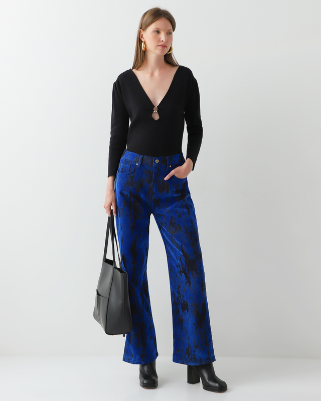 Прямые джинсы с контрастным бархатным напылением