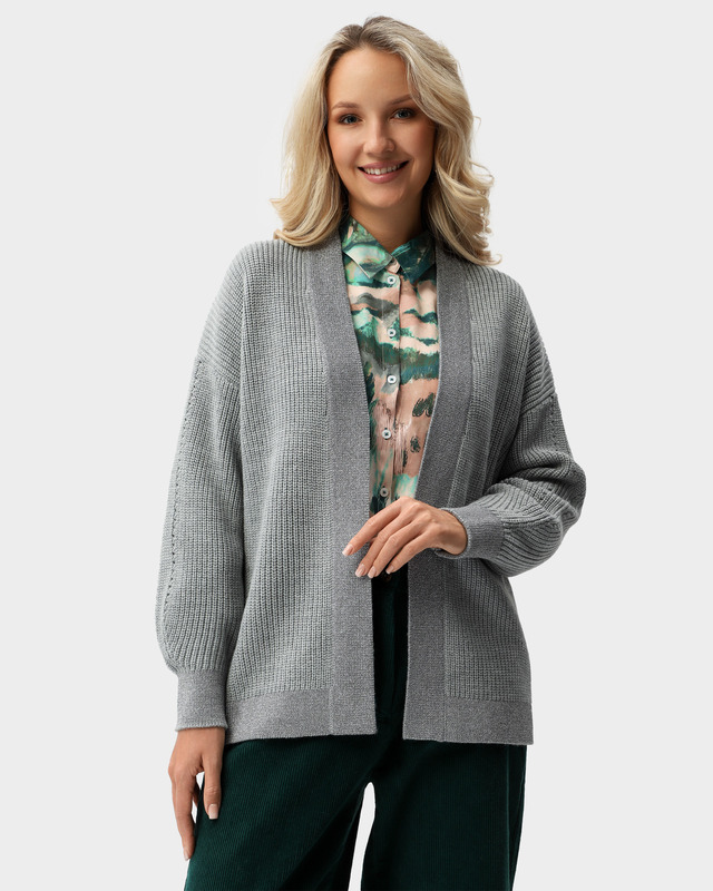 Кардиган свободного кроя с шерстью в составе