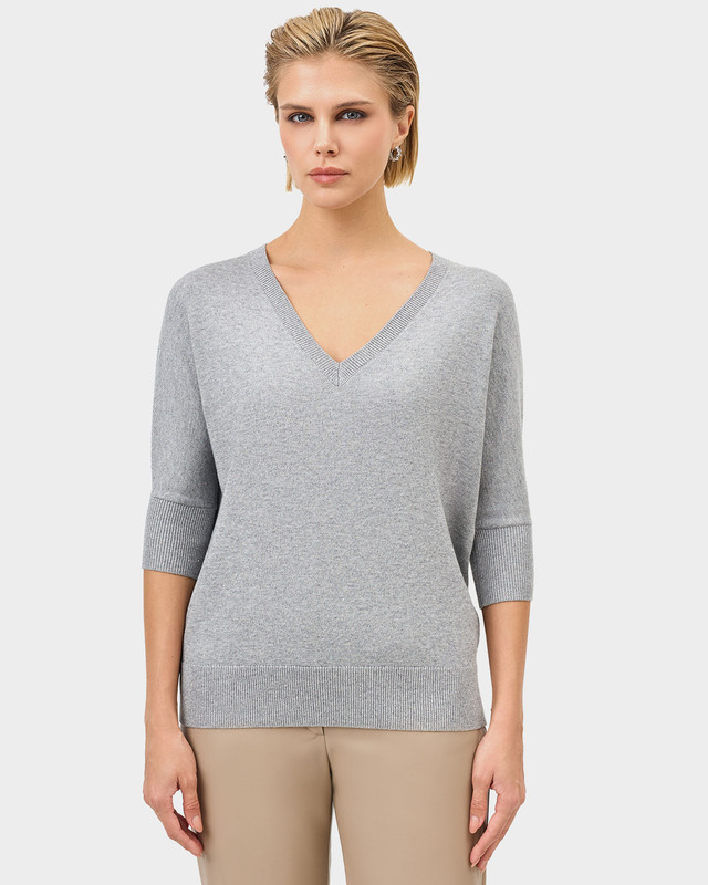 Джемпер с шелком и шерстью в составе