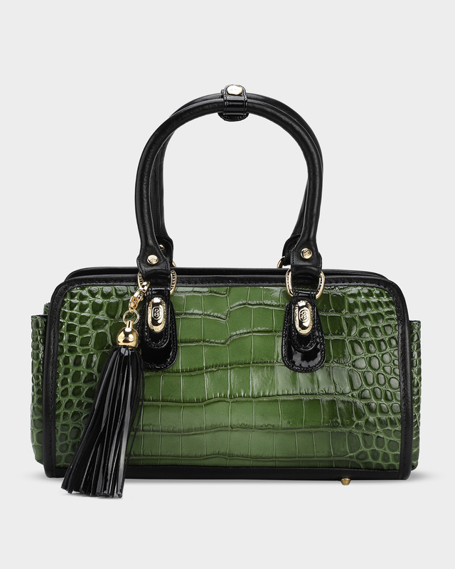 Сумка-багет из натуральной кожи