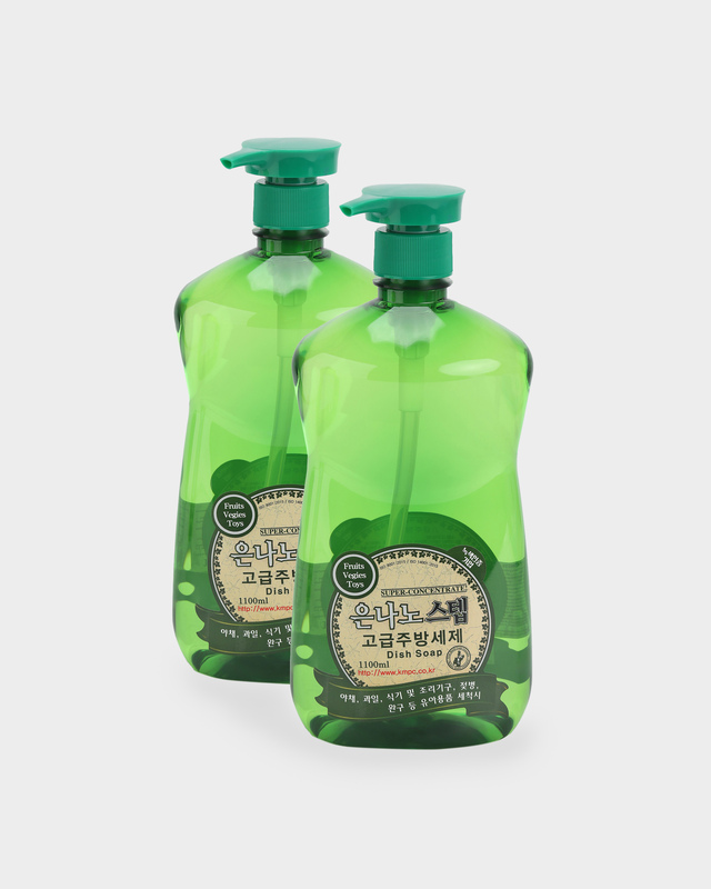 NANO SILVER STEP Жидкость для мытья посуды с серебром, 1100 мл х 2 шт.