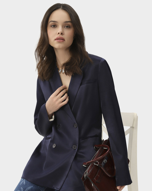 Двубортный блейзер из 100% вискозы