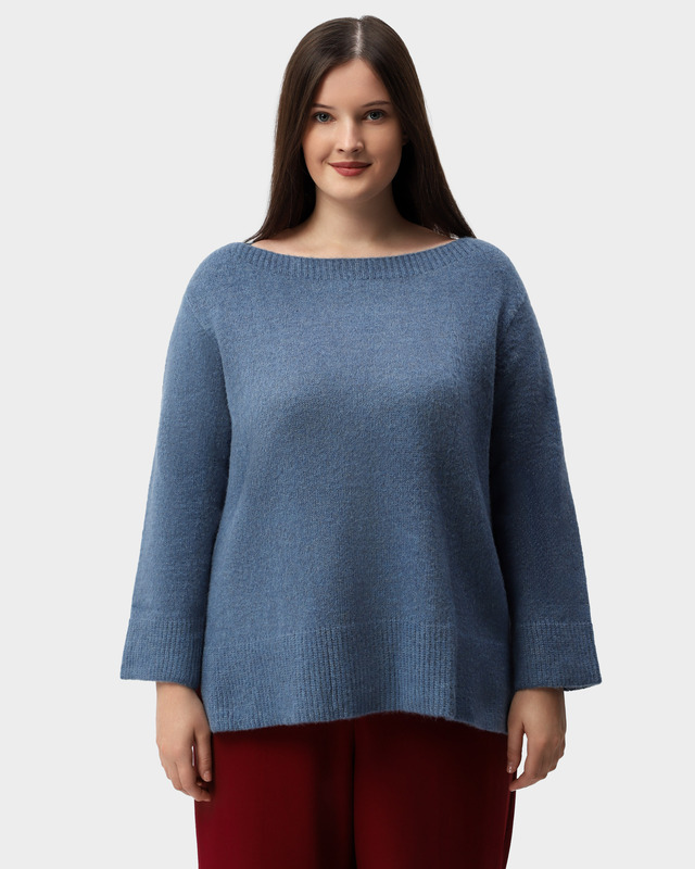 Пуловер свободного кроя с шерстью в составе