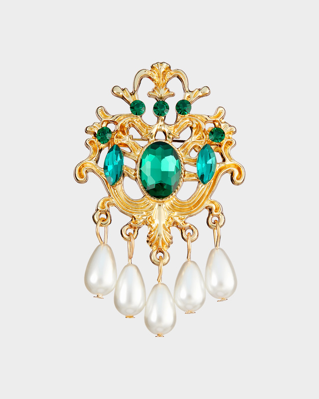 Брошь с подвесками