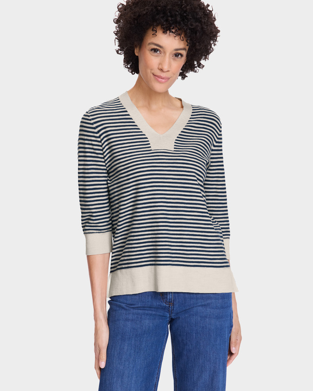 Хлопковый пуловер Henny в полоску