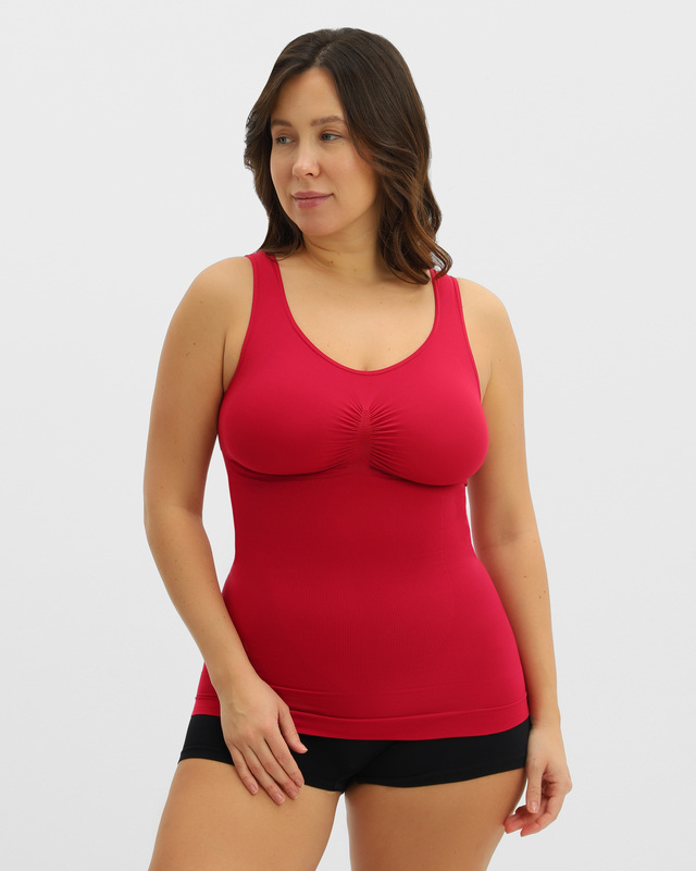 Корректирующий корсет-топ из биэластичного материала с круглым вырезом, без косточек